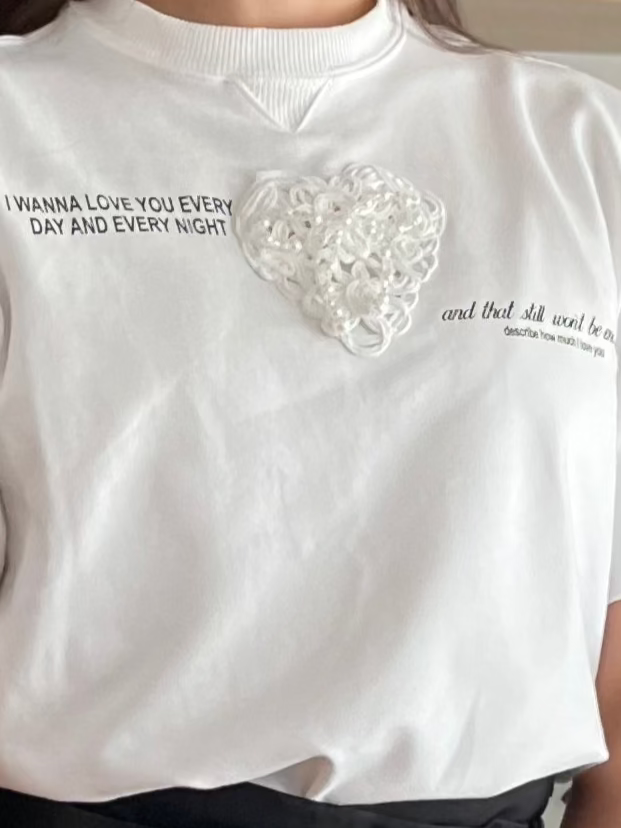Camisa corazón croche