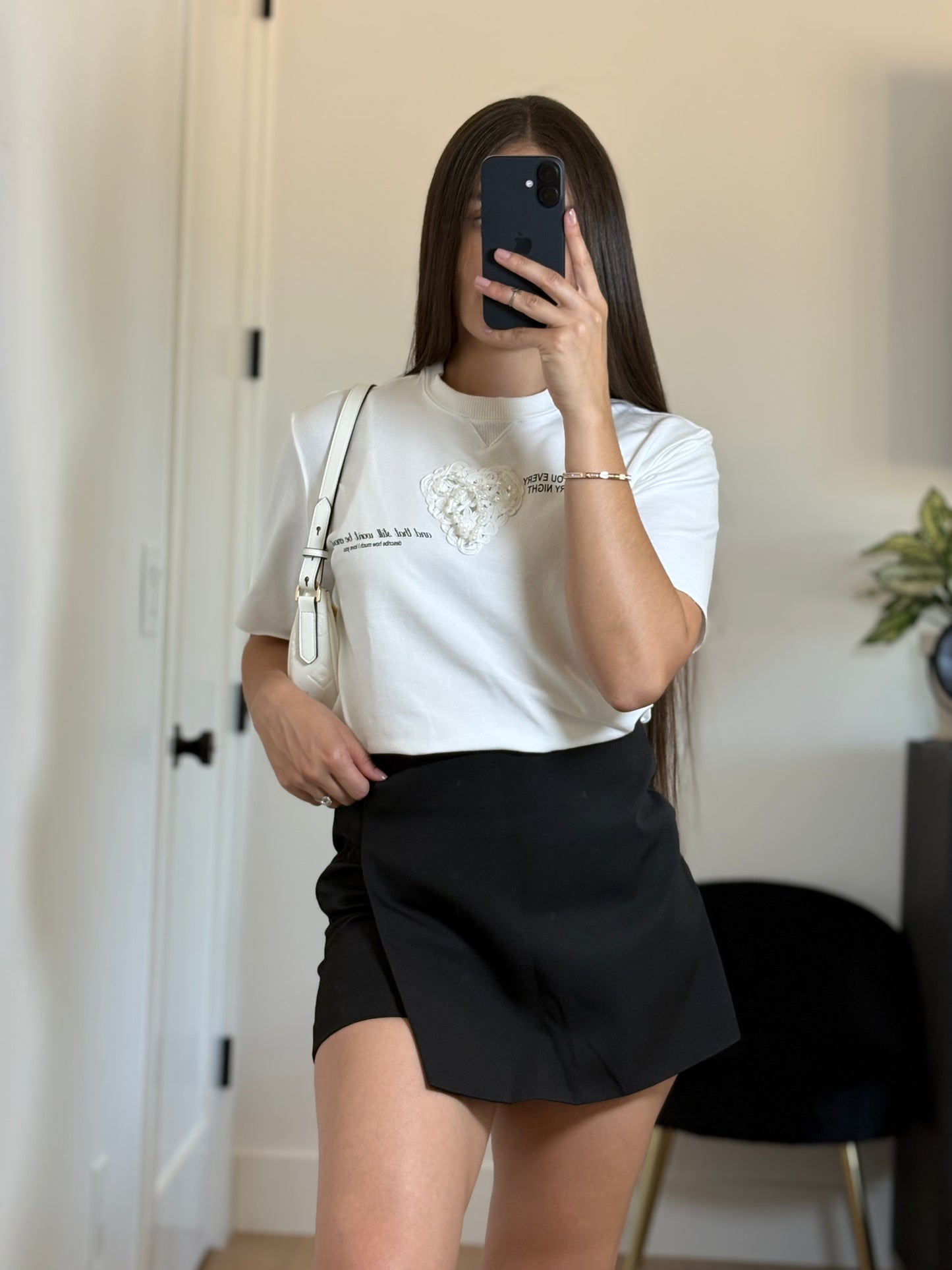 Camisa corazón croche